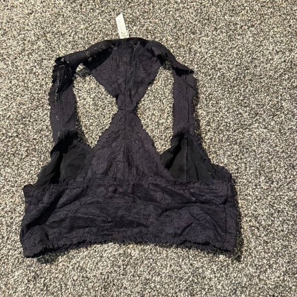 Free People - Galloon Lace Racerback Bralette - Black - Picture 2 of 3